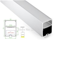 10 X 2M Sets/Lot U Led aluminium extrusion channel profiles with light diffuser strip Cover for pendant or suspension lights