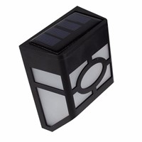 2PCS Solar Powered Light Control Waterproof IP55 2leds Wall Mount LED Light Garden Path Fence Yard Lamp Outdoor lantern