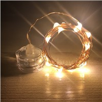 6 Pcs New LED Copper wire Candle light string 2M Battery Powered Warm white Waterproof Indoor Xmas Holiday Home Decor LED string