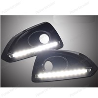 1 pair fog front lamps daylights Daytiime running lights car styling  For Peugeot 3008 2013-2015