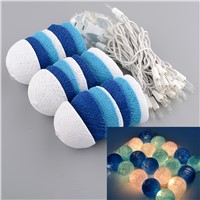 Aladin Romantic 3M 20 Blue Creative Handmade Cotton BALL String Light For Xmas Feast Banquet Decoration