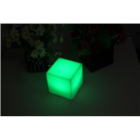 Novelty 10*10*10cm Cube LED Chargeable Night Light 16 Colors Changeable for Party Bedroom Christmas Home Decorative Table Lamps