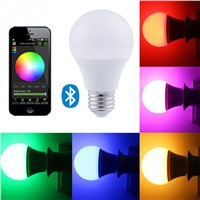 E27 Wireless Bluetooth Dimming LED Bulb Music Sync Color Changing APP Controlled Party Mood Lighting Lights Romantic Bulb