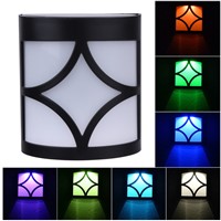 7-Color Solar Powered  Outdoor Waterproof IP55 LED Light Lamp Garden Pathway Fence Yard Doorway Changeable Decoarion Lamp