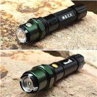 Imported high-quality USA Tactical R2 CREE led Torch strong Zoomable flashlight Attacked for 1 Rechargeable 18650 battery