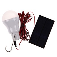 Solar Power USB LED Bulb Lamp Outdoor Portable Hanging Lighting Camp Tent Fishing Lantern Emergency Lamp Light Flashlight TH4