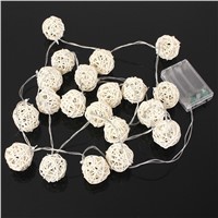 20 LED Rattan Ball String Light Home Garden Fairy Lamp Wedding Xmas Party Decor Household  -Y122