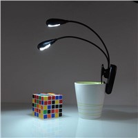 Home Indoor Lights Desk Lamp Table Light  Rechargeable 4-led Flexible Clip Brand Bedside Reading Lamp with clip