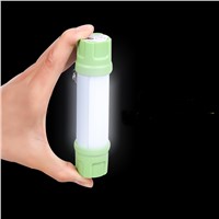 LED Portable Emergency Light Outdoor Rechargeable Flashlight Tube Camping Lamp Lights Adjustable Brightness USB charge SOS mode