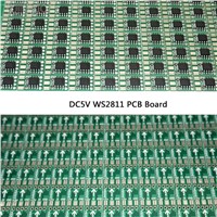 100pcs 15mm WS2811 Circuit Board PCB Square Making LED WS2811 Pixel Module IC Chip Light Lighting tape ribbon DC5V