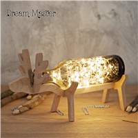 Original design deer lamp handmade glass deer night lamp Nordic wind lamp LED lamp