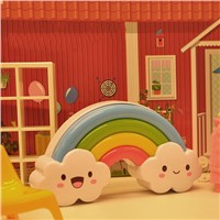 LED Night Light  Colorful Rainbow Wall Sticker Baby Room Bedside Lamp Sound Sensor Lamps   ALI88