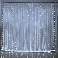 Hot 300Led Window Curtain Icicle Lights String Fairy Light Wedding Party Home Garden Decorations 3*3m EU Plug Homeshopping ALI88