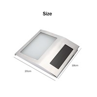 Waterproof IP55 Solar Powered 3W 20LM 2 LEDs House Number Doorplate Light Wall Plaque Lamp for Patio Lawn Balcony Villas