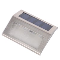 Outdoor Step Night Light 3 LED Solar Powered Panel Step Stairs Night Light  2pcs/pack Lamps House Decoration