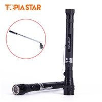 TOPIA SATR Magnetic Pickup Tool Retractable 3 LED Flashlight Telescopic Extending Torch With Magnetized Head Finder Pick Up Tool