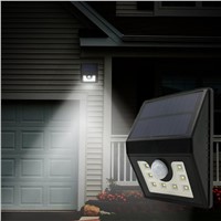 Thrisdar 8 Leds Security Solar Garden Wall Light PIR Motion Sensor Outdoor Wall Lamps for Patio Pathway stairs