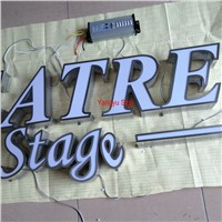 Outdoor Waterproof acrylic front lighting led logo sign letters for shop