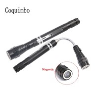 New Outdoor Camping Tactical Flash Light Torch Spotlight 3x LED Telescopic Flexible Magnetic LED Flashlight