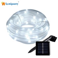 Lumiparty 10M Solar Rope Lights 100 LED Waterproof Outdoor Decoration Lighting String for Garden Christmas Tree Holiday Supplies