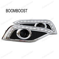 BOOMBOOST 2PCS Fog Lamp DRL Daytime Running Light For H/onda C/RV 2012-2015 LED Turn Signal light