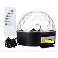6 Color Voice Control MP3 RGB Crystal Magic Ball Stage Lamp With Remote Controller Christmas Laser Projector Disco DJ Light