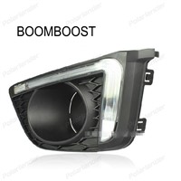 BOOMBOOST Auto 2pcs Daytime Running Light for Honda Fit Or Jazz 2014-2015 With Turning Light Function Fog Lamp LED DRL