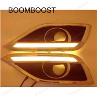 BOOMBOOST 1 pair drl for Honda CRV 2012-2015 DRL fog lamp cover Daytime Running Lights  turn signal 12V Daylight car-styling
