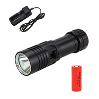 Rechargeable Scuba Diving Light Lamp 5000LM XM-L U2 LED Flashlight Torch Lamp with 26650+CH