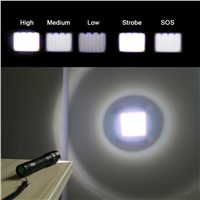 3800 LM Power Beam Led Flashlight Cree xml T6 Bulb Lamp Mini Pocket Torch Zoom Adjust Hand Lantern for Outdoor Lighter 3005