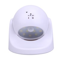 9 LED Motion Sensor Night Light 360 Degree Rotation Portable Wall Light