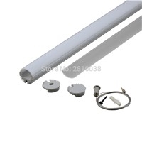 10 X 0.5M Sets/Lot Round type Anodised alu lichtleiste led and AL6063 LED band aluprofil for pendant or ceiling lights