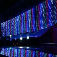 3M x 3M 300 LED Wedding Light icicle Christmas Light LED String Fairy Light Bulb Garland Birthday Party Garden Curtain Decor