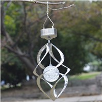 New Wind Chimes Fashion Design Solar Light Outdoor Garden Night Lamp for Landscape Balcony Window Hanging Spiral Lighting Gifts
