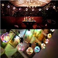 25 LED Copper Wire Bulbs lights G40 String Lights Outdoor Decorative Lights for Bedroom,Party,Wedding, Backyard,Multi Color/WW
