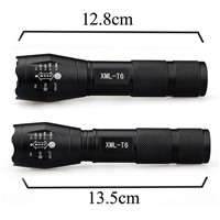 New E17 XM-L T6 3800LM Aluminum Waterproof Zoomable CREE LED Flashlight Torch Light For 18650 Rechargeable Battery
