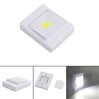 2PCS Magnetic Mini COB LED Wall Light Night Lights Camp Lamp Battery Operated with Switch Magic Tape for Garage Closet