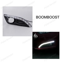 BOOMBOOST 2 pcs LED DRL Daytime Running Light for Ford fiesta 2013-2015 DRL Fog Turn Signal lamps