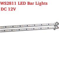 10pcs LED Bar Lights tube DC12V WS2811 LED Rigid Strip LED Tube with  Aluminium Shell Waterproof bar light strip by EMS send