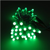 Mokungit 500pcs 5V 12V Green Wire WS2811 WS2801 IC led round pixel advertising module String 12mm Digital Waterproof IP68