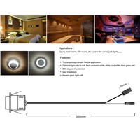 12V 24V AC/DC 1W ceiling light waterproof IP67 Stair LED Decorative Lighting warm white nature white Freeshipping 12pcs/lot