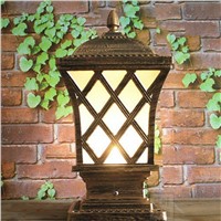 Cottage Waterproof Aluminum Glass Column Lamp For Garden Outdoor Street Balcony Deco Led E27 Wall Lamp Porch Light 2070