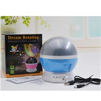 Dream Rotating Night Light Spin Flashing Starry Sky Star Projector Light with Music Player for Children Kids Baby Sleep Light