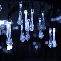 Waterproof Icicle Style 20-LED Solar LED Garden Christmas Wedding Party Decoration Outdoor Light Lamp(White)