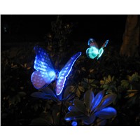 LED Solar Lamps Outdoor Fiber Butterfly Waterproof Christmas Outdoor Garden Solar Lights for Yard Lawn Landscape Decoration Lamp