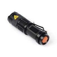2017 Zoomable Led UV Flashlight Torch Light 395nm Ultra Violet Light UV Lamp AA Battery For Marker Checker Cash Detection
