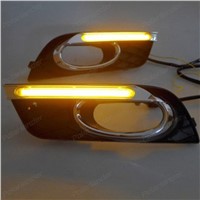 2 pcs drl led turn signal lights For H/onda Ci/vic 2011-2015 daytime running lights Car styling