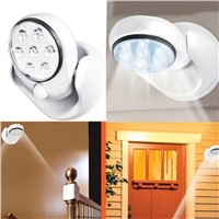 6V 7 LEDs Cordless Motion Activated Sensor Light Lamp 360 Degree Rotation Wall Lamps White Porch Lights Indoor Outdoor Lighting