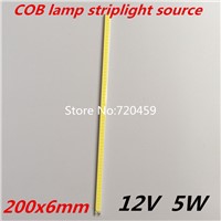 200x6mm LED MODULE COB lamp striplight source LED light Surface light source 6 mm wide DC12V White