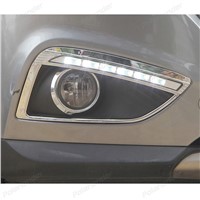 1set for 10-12 H/yundai IX35 2010-2013 DRL line light LED daytime running lights LED white